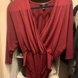 Maroon bodysuit